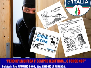 Al binario 7 il 23 gennaio 2018 serata sulla legittima difesa