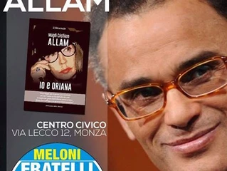 Mercoledì 31 Maggio ore 20.30 Magdi Cristiano Allam a Monza Centro Civico di Via Lecco n. 12